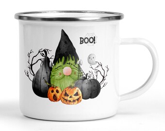 Frankenstein Gnome Halloween Camping Mug, Halloween Coffee Mug, Boo Coffee Mug, Coffee Cup, Fall Mug, Cute Trick or Treat Gift, Tea X-HAL027