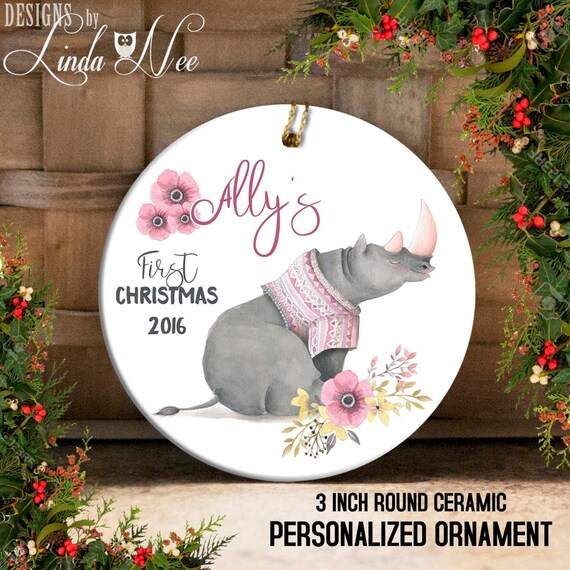 Baby's First Christmas Ornament, Personalized Baby Ornament, Baby