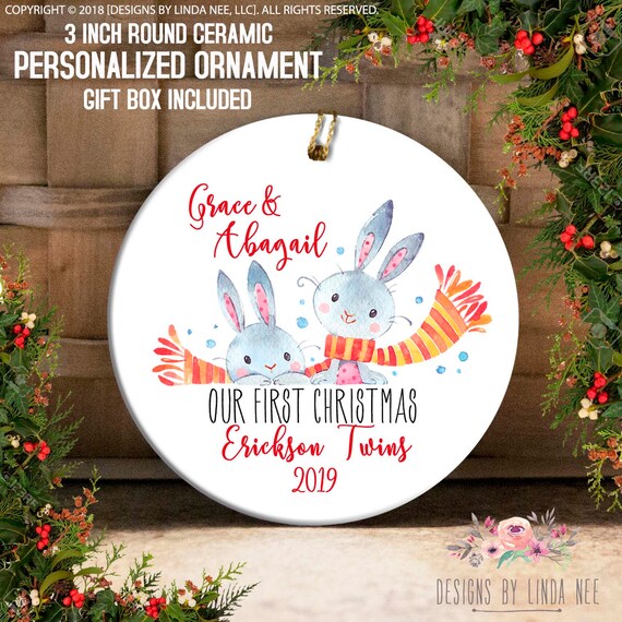 twins first christmas ornament 2018