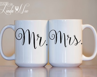 Mr or Mrs Mug, Bride or Groom Mug, Mr or Mrs Anniversary Mug, Wedding Couple Mug Personalized Mr or Mrs Mug, Mr or Mrs MPH72