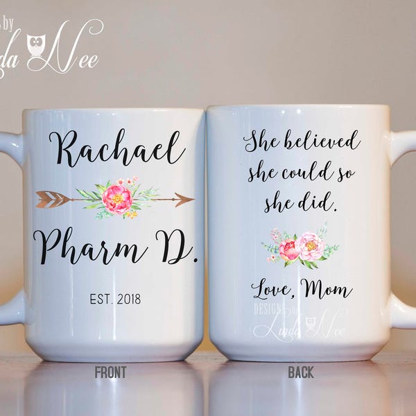 Pharmacist, Pharmacist Gift, Pharmacy, Pharmacy Graduation, Pharmacy Gift, Pharmacist Mug, PharmD, PHD Mug, Graduation Gift, RX Gift MPH343