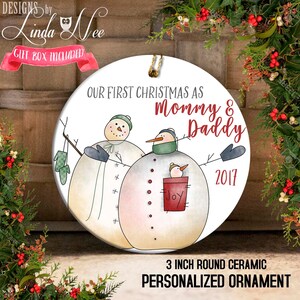 Our First Christmas as Mommy and Daddy Ornament, New Parents Ornament New Baby Ornament 2017 Ornament Mommy Ornament New Mom and Dad OCH150