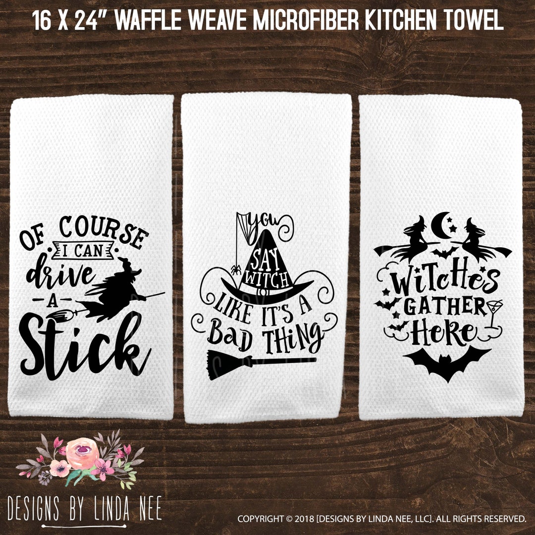 Christmas Carol Halloween towel, dish towel, horror kitchen towel, Friday  the 13th; goth kitchen; Halloween Christmas towel