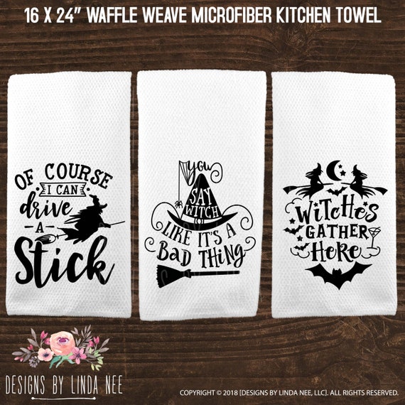 Funny Halloween Dish Towels Witches Towel Fall Decor Halloween - Etsy