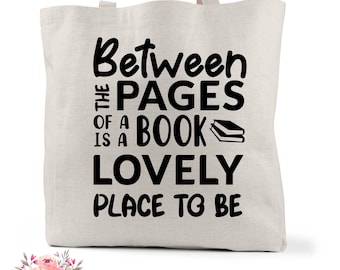 Gift for Book Lovers, Book Tote Bag, Book Nerd Gift, Library Tote, Literary Gift, Linen Tote Bag, School Bag, Shopping Bag Grocery Bag TPH56