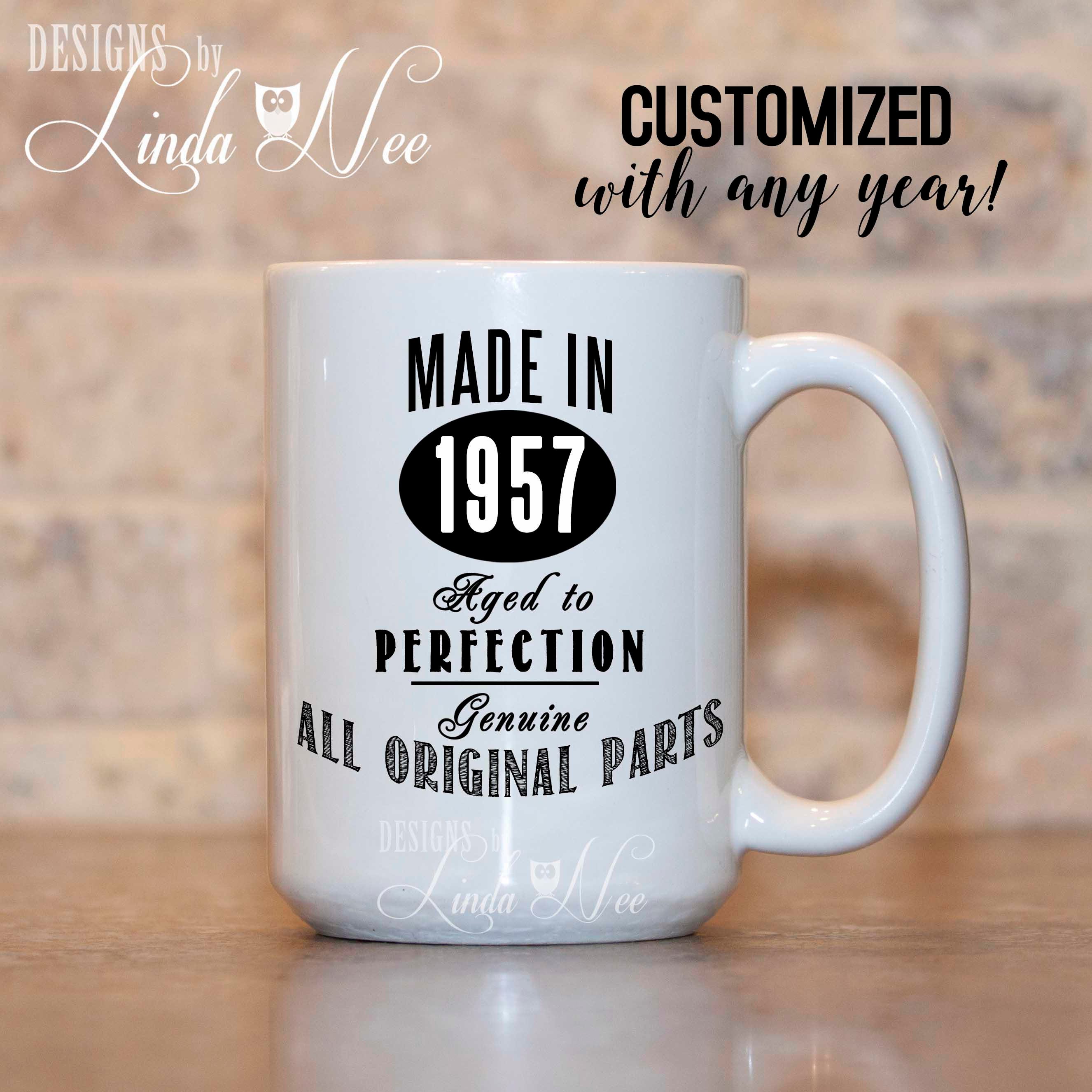 Personalized Made in 1957 60th Birthday Mug Aged to