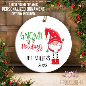 Personalisierte Gnom-Verzierung, Weihnachtsverzierung, Gnom-Weihnachtsdekor, benutzerdefinierte Verzierung, Feiertags-Gartenzwerg-Dekor-Haus für Feiertage OPH116