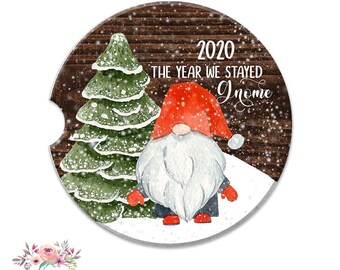 2020 Christmas Sandstone Car Coaster Gnome Car Accessory Gnome Holiday Auto Car Cup Holder Auto Coasters New Car Gift Coffee Cup ACC8