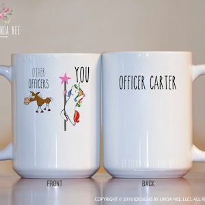 Funny Gift For Police Officer, Unicorn Mug Police Appreciation Gift,  MPH604