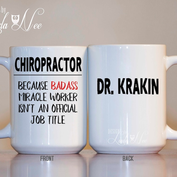 Personalized Chiropractor Coffee Mug, Gift for Chiropractor, Funny Chiropractor Mug, Chiropractor Gift, Medical School Gift, Custom MPH276