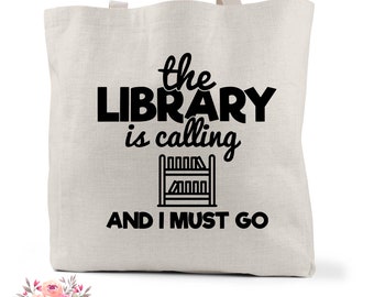 Library Tote, Librarian Gift, Book Tote Bag, Gift for Book Lovers, Literary Gift, Linen Tote Bag, School Bag, Shopping Bag Grocery Bag TPH50