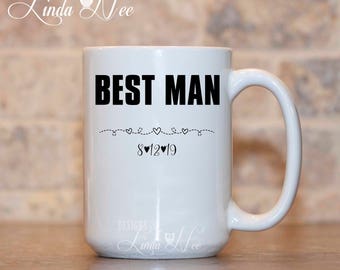 Personalized BEST MAN Mug, Wedding Mug, Custom Best Man Mug, Bachelor Party Mug, Wedding Thank You Mug, Groomsmen Gift Shot Glass MPH333