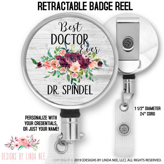Best Doctor Ever Badge Reel Personalized Retractable Doctor Badge Reel Badge  Clip Gift for Doctor Graduation Gift BRP74 -  Canada