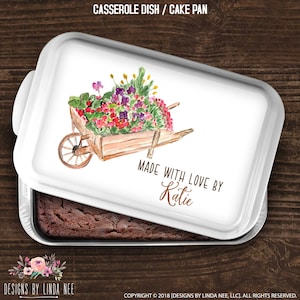 Cake Pan Personalized Casserole Dish Housewarming Gift Wedding Gift Bridal Shower Gift Custom Hostess Gift Monogrammed Gift PCD7