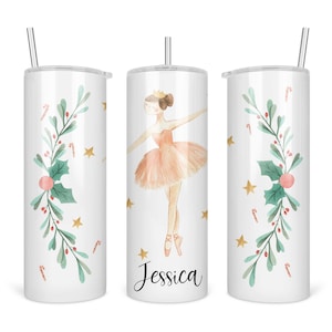 Nutcracker Ballet Christmas Tumbler, Sugar Plum Fairy Cup, Clara Nutcracker Personalized Cup, Christmas Ballet, Ballerina, Play B-XMS003