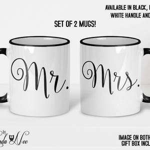 De heer of mevrouw mok, paar mok, paren koffiekopje, de heer of mevrouw koffiemok, huwelijksgeschenk bruids douchegiften, jubileum geschenk MPH72