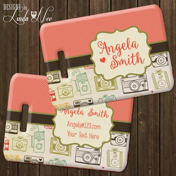 Photographers Bag Tag, Personalized Photography Tags, Bag Tag, Photographer Luggage Tag, Camera Bag Tag Travel Tag Geek Tag, Backpack Tag L6