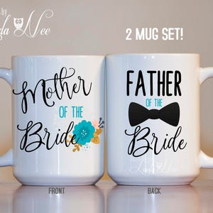 Mutter der Brautgeschenk, Vater der Brautgeschenk, Mutter der Braut-Becher, Vater der Braut-Tasse, Becher Hochzeit SET Mutter der Braut MPH358