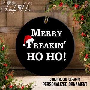 Enfeite de natal engraçado, enfeite de cerâmica de árvore de natal, enfeite de feliz natal, enfeite de natal de papai noel, enfeite de natal engraçado och6