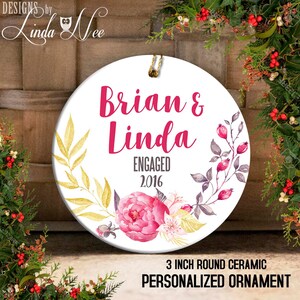First Christmas Engaged Ornament, Just Engaged Ornament Mr and Mrs Ornament Personalized Engagement Gift Bridal Shower First Christmas OCH52