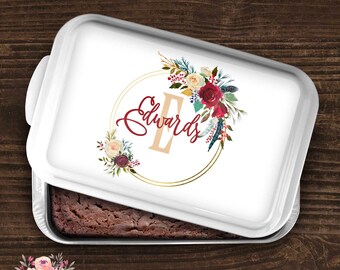 Monogrammed Cake Pan Personalized Casserole Dish Housewarming | Etsy