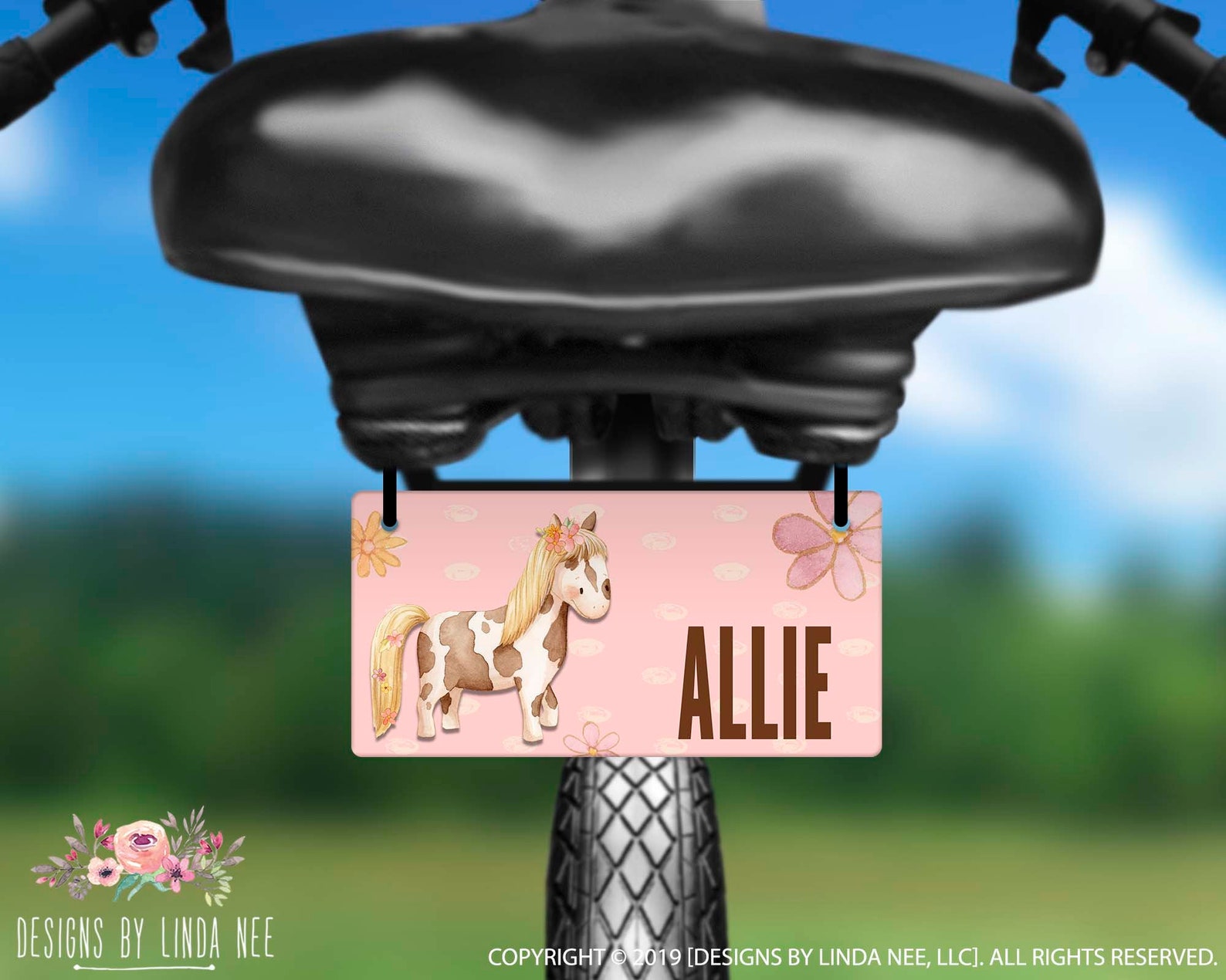 Personalized Bike License Plate Kids License Plate Girls Bike Etsy