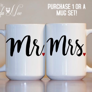 Mr. and Mrs. Mug, Mr and Mrs Coffee Mugs, Couples Mugs, Couples Mug Set, His and Hers Mug, Wedding Gift for Couple, Mr Mrs Cup, Tea MPH73
