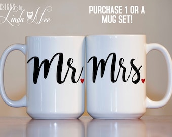 Mr. and Mrs. Mug, Mr and Mrs Coffee Mugs, Couples Mugs, Couples Mug Set, His and Hers Mug, Wedding Gift for Couple, Mr Mrs Cup, Tea MPH73