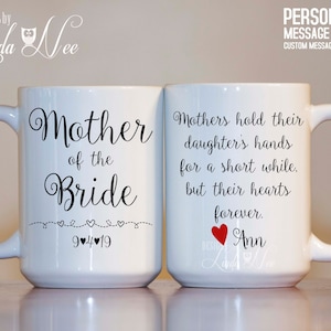 Mutter der Braut Becher personalisierte Mutter der Braut Hochzeitsgeschenk von Braut Hochzeits Becher Geschenk für Mama Kaffeebecher MPH165
