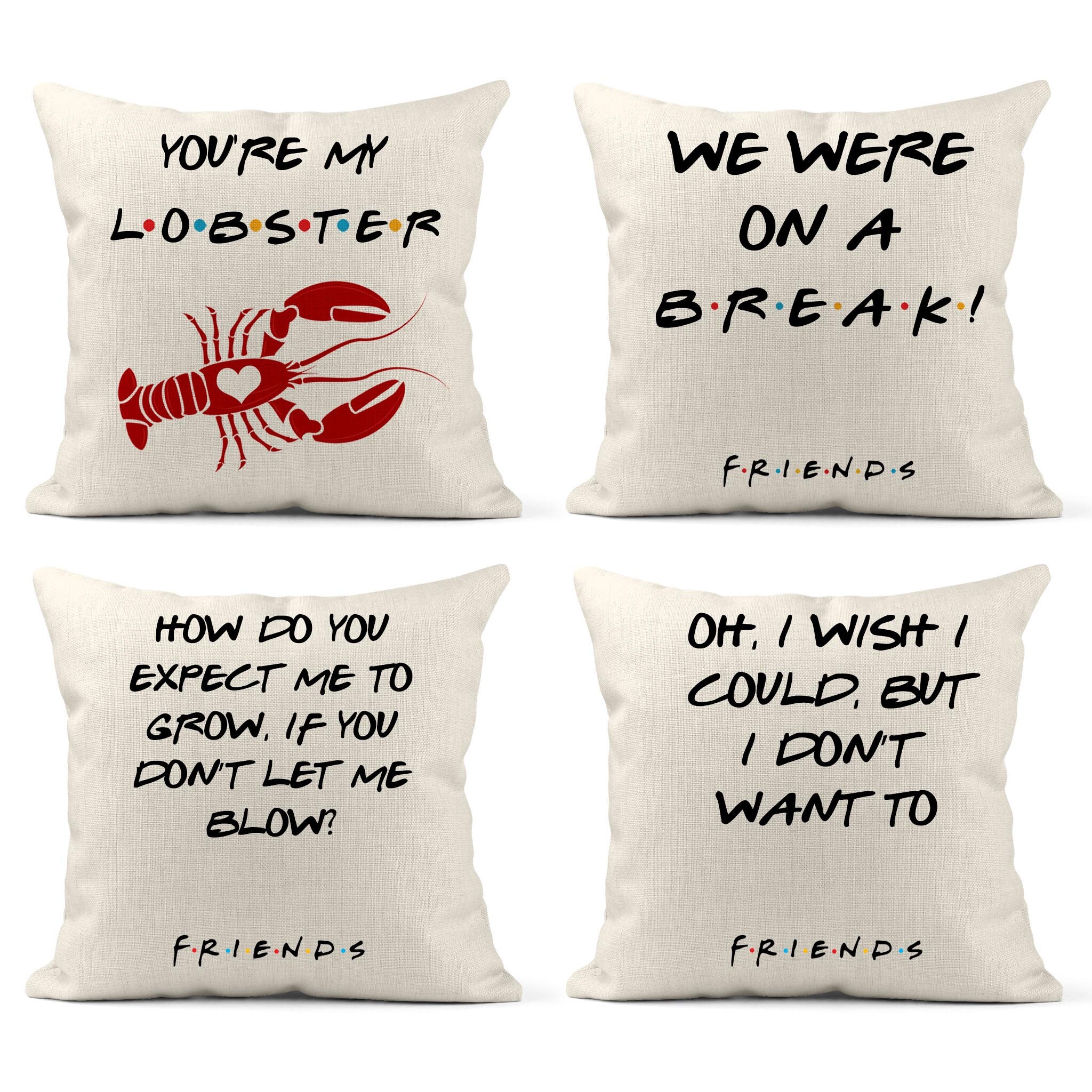 Friends TV Show Pillow Friends TV Show Gift Funny Tv Quote Joey Tribbiani Chandler Bing Rachel Green Best Friend Gift Phoebe U FRN Etsy