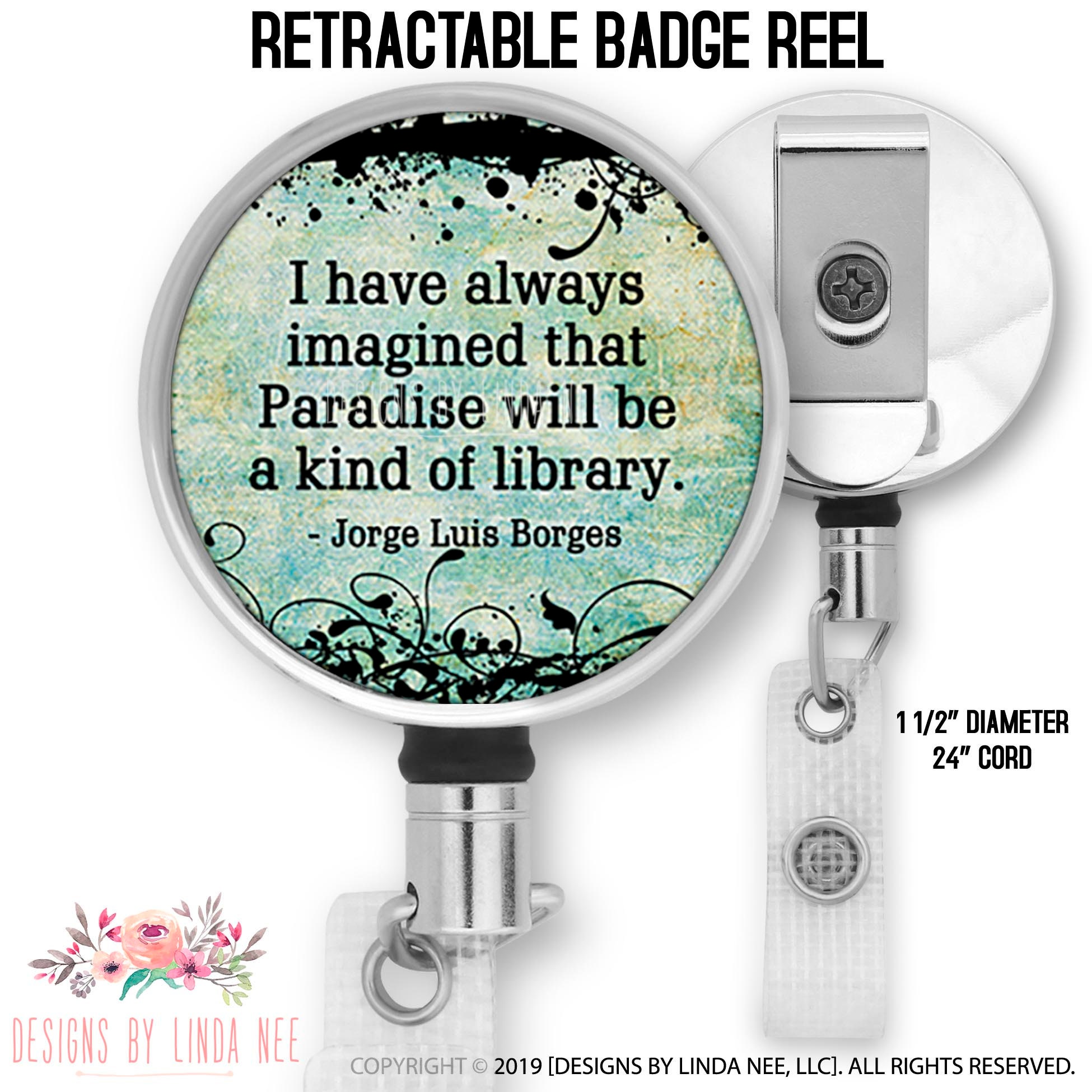 Badge Reel Insirational Quote Retractable Badge Holder You 