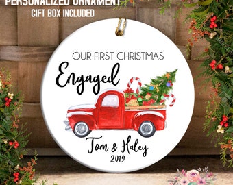 Engagement Ornament Engaged Ornament Mr and Mrs Ornament Just Engaged Ornament Custom Engagement Gift Engagement Party Ornament Gift OCH180