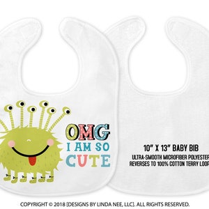 I am so Cute Bib and Burp Cloth Baby Girls Baby Bib Custom Baby Shower Burp Cloth Baby Boy Gift Set Bib and Burp Cloth Set Animal Print BIB5