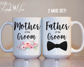 Mother of the Groom Gift, Father of the Groom Gift, Mother of the Groom Mug, Father of the Groom Mug, Wedding MUG SET Mother of Groom MPH207