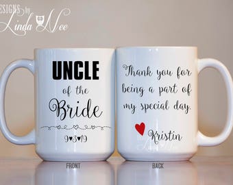 Uncle of the Bride Mug, Uncle of the Bride Gift, Uncle of the Bride, Personalized Uncle Wedding Mug, Aunt and Uncle Wedding Gifts Mug MPH411