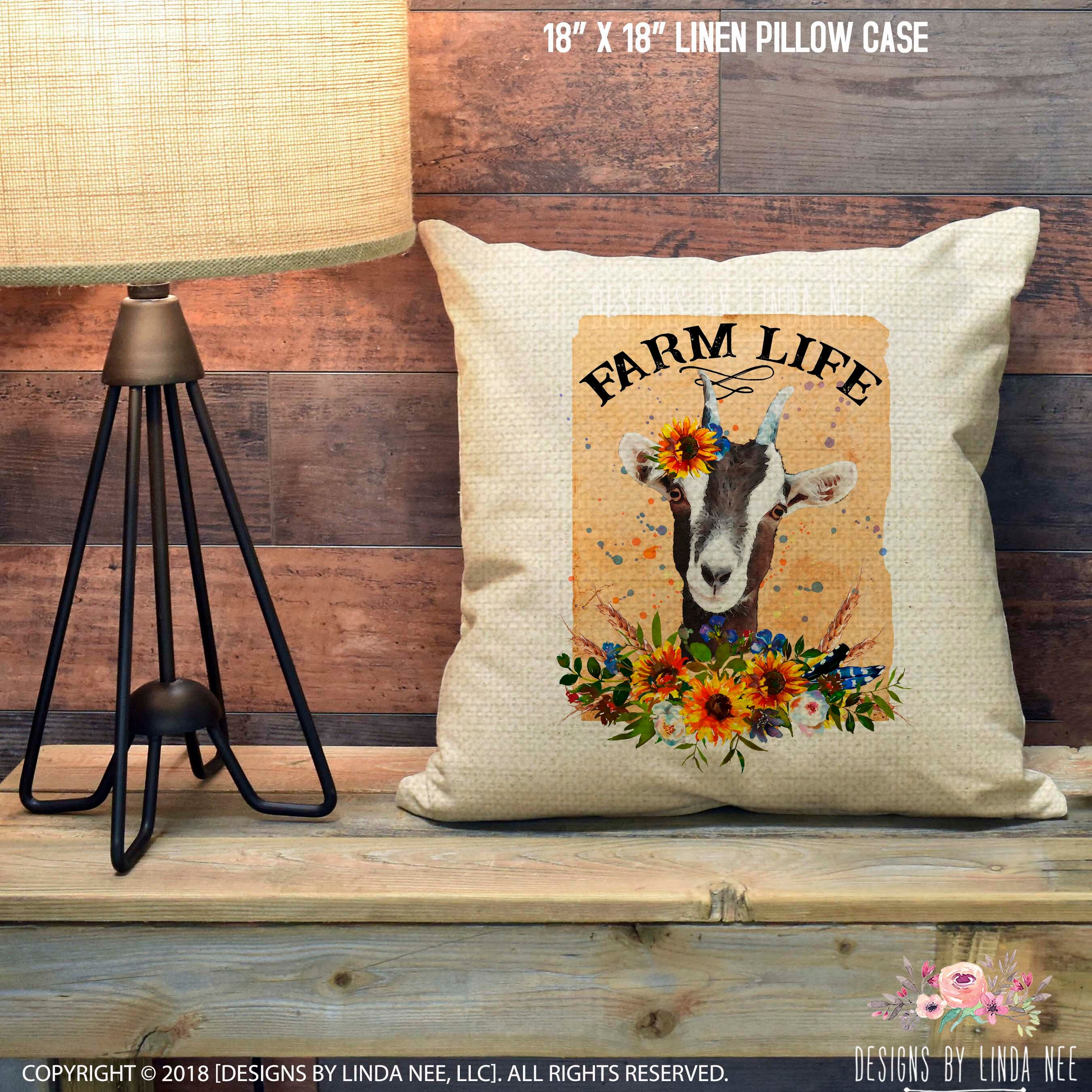 Farm Life Pillow Goat Decor Farm Decor Fall Farmhouse Pillow Throw Pillow Farm Animal Pillow Goat Pillow Cover Goat Gifts Custom PCP150 Etsy