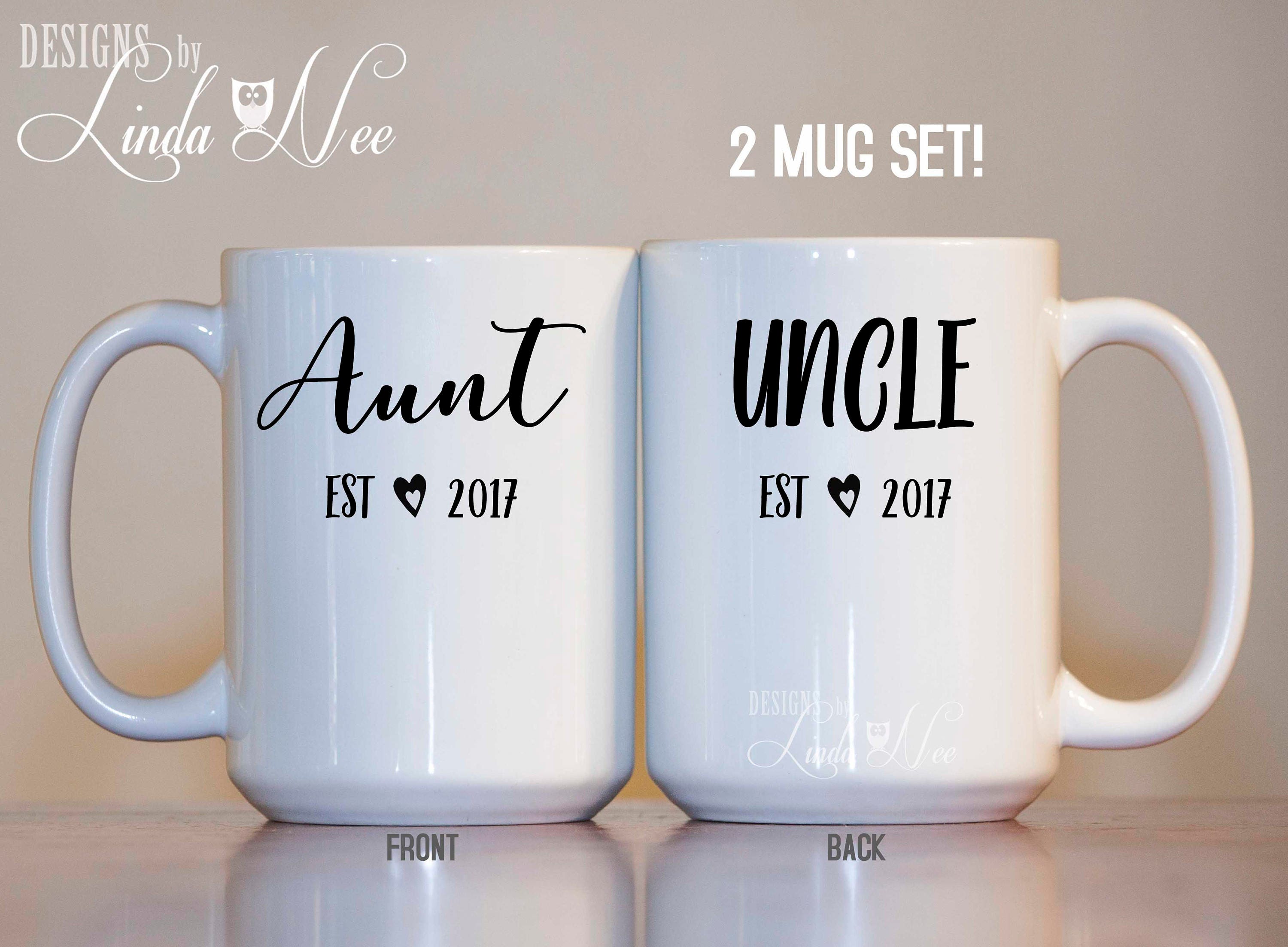 Aunt And Uncle Mug Set Personalized Pair Of Aunt And Uncle Etsy
