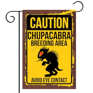 Chupacabra Garden Flag, Chupacabra Farm Flag, Cryptid Decor, Chupacabra Lawn Flag, Country House Flag, Chupacabra Flag 8-ANM023