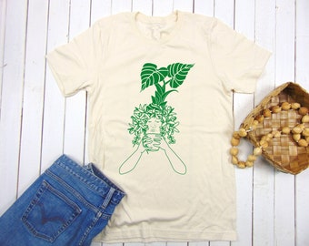 Kona Coffee Tee, Unisex Soft T-shirt, Hawaiian Taro Plant, Screen Print, Gift for Coffee Lovers