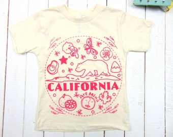 Kids T-shirt, California Bear, Screen Print, Toddler T-shirt
