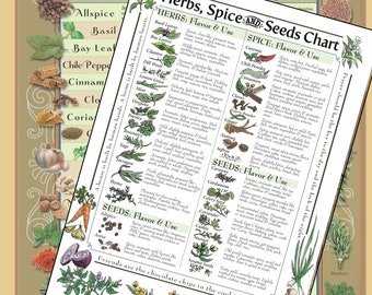 Healing Herbs And Spices Chart