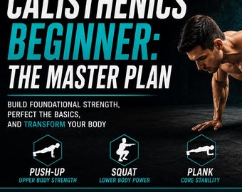PDF de Calistenia para Iniciantes | Tabela de Exercícios de Flexão, Agachamento e Prancha | Treino em Casa para Imprimir | Desafio de 14 Dias | Guia de Treinamento com Peso Corporal