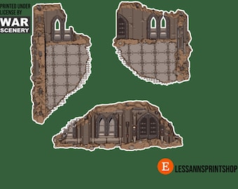 Grimdark Castograd Hab Block Small Ruins Wargaming Tabletop Terrain