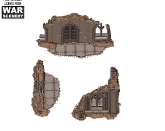 Grimdark Castograd Warehouse Small Ruins Wargaming Tabletop Terrain