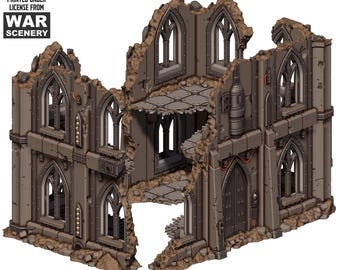 Grimdark Castograd Warehouse Big Ruins Wargaming Tabletop Terrain