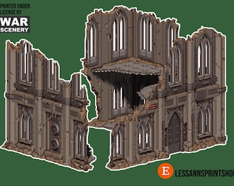Grimdark Castograd Hab Block Big Ruins Wargaming Tabletop Terrain