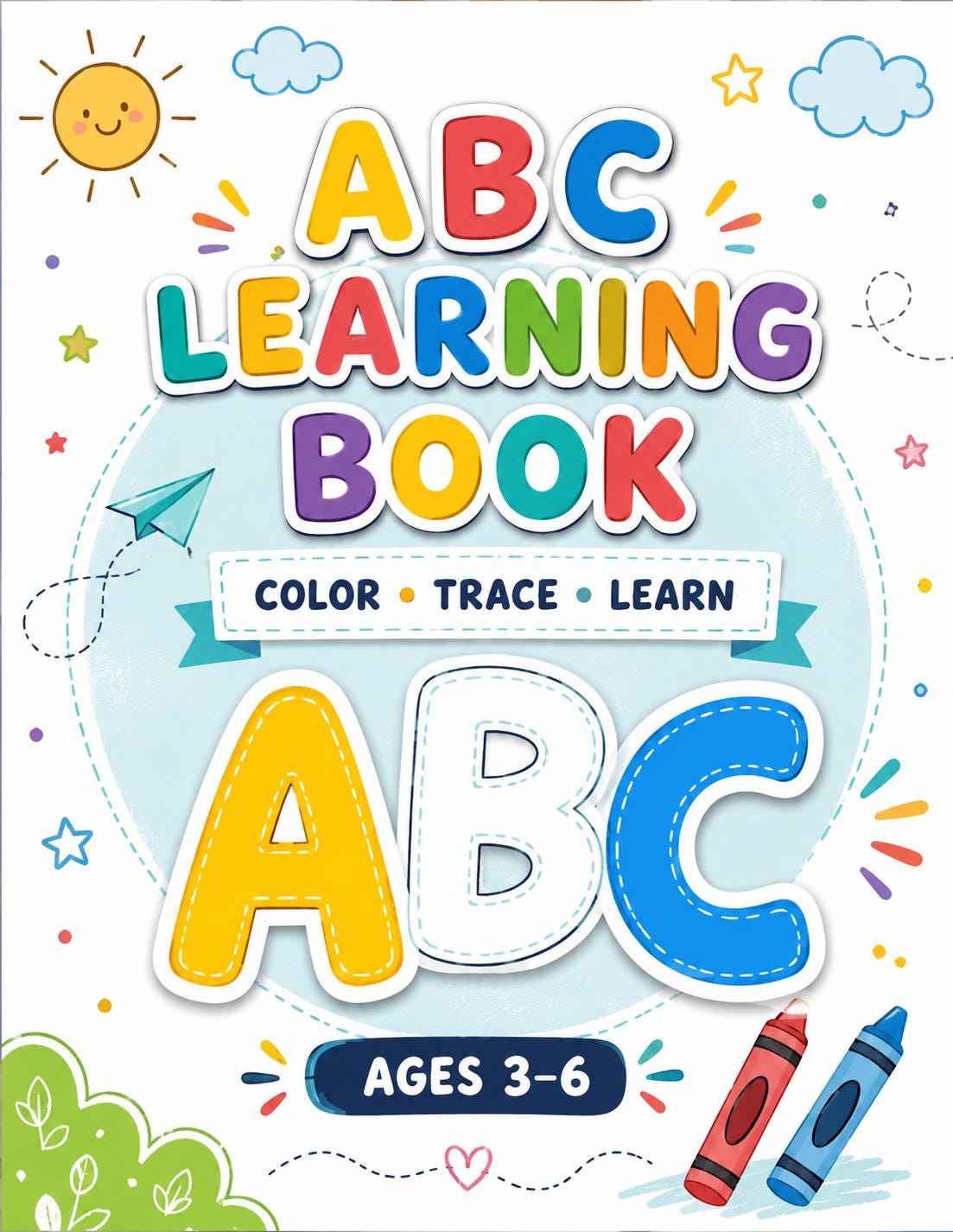 ABC Learning Book, Alphabet Tracing Workbook, Coloring Activity ...