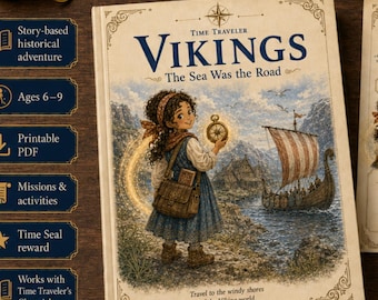 Vikings Activity Book for Kids Ages 6–9, Printable Homeschool History PDF, Viking Age Unit Study