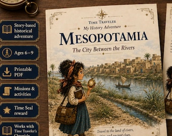 Ancient Mesopotamia Activity Book for Kids Ages 6–9, Printable Homeschool History PDF
