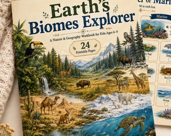 Biomes Workbook for Kids Ages 6–9 | Printable Homeschool Science & Geography Activities